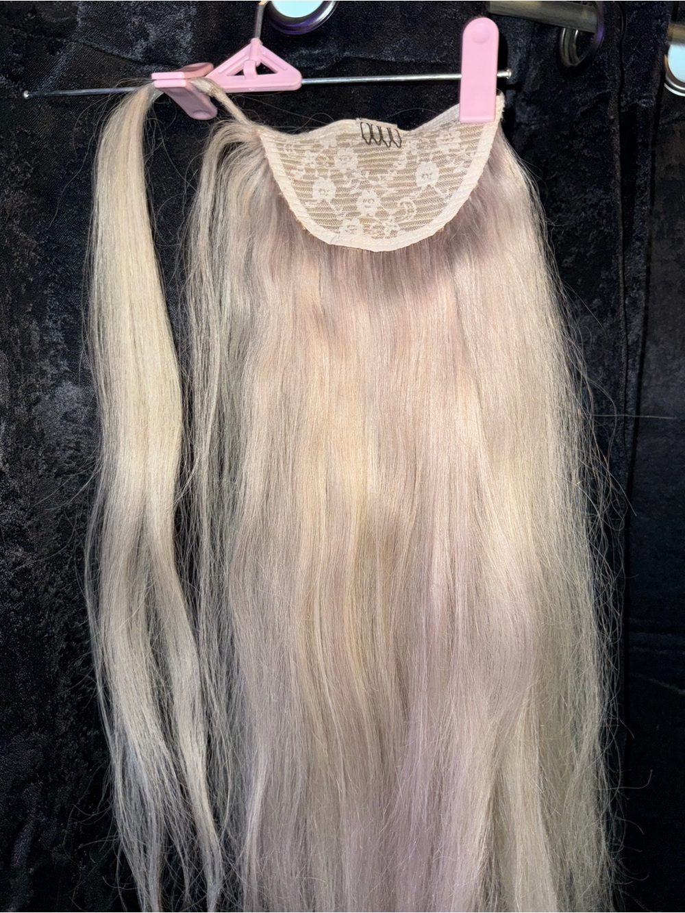 Blonde Lace Clip-In Ponytail Extension